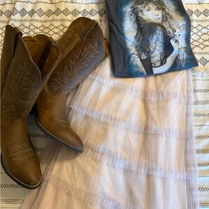 Simply Vera Vera Wang Cream Tiered Tulle Midi Skirt